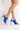 Side View Strap In Stiletto Mule Sandal In Blue