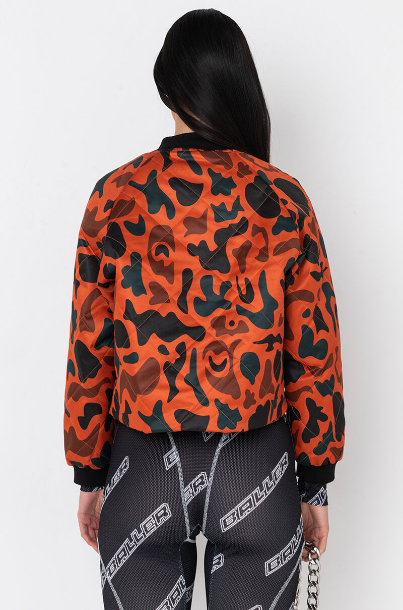 Detail View Street Style Camo Bomber