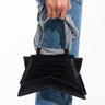 Front View Street Style Chic Croc Purse