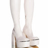 Front View Strength Stretch Chunky Boot In Cream