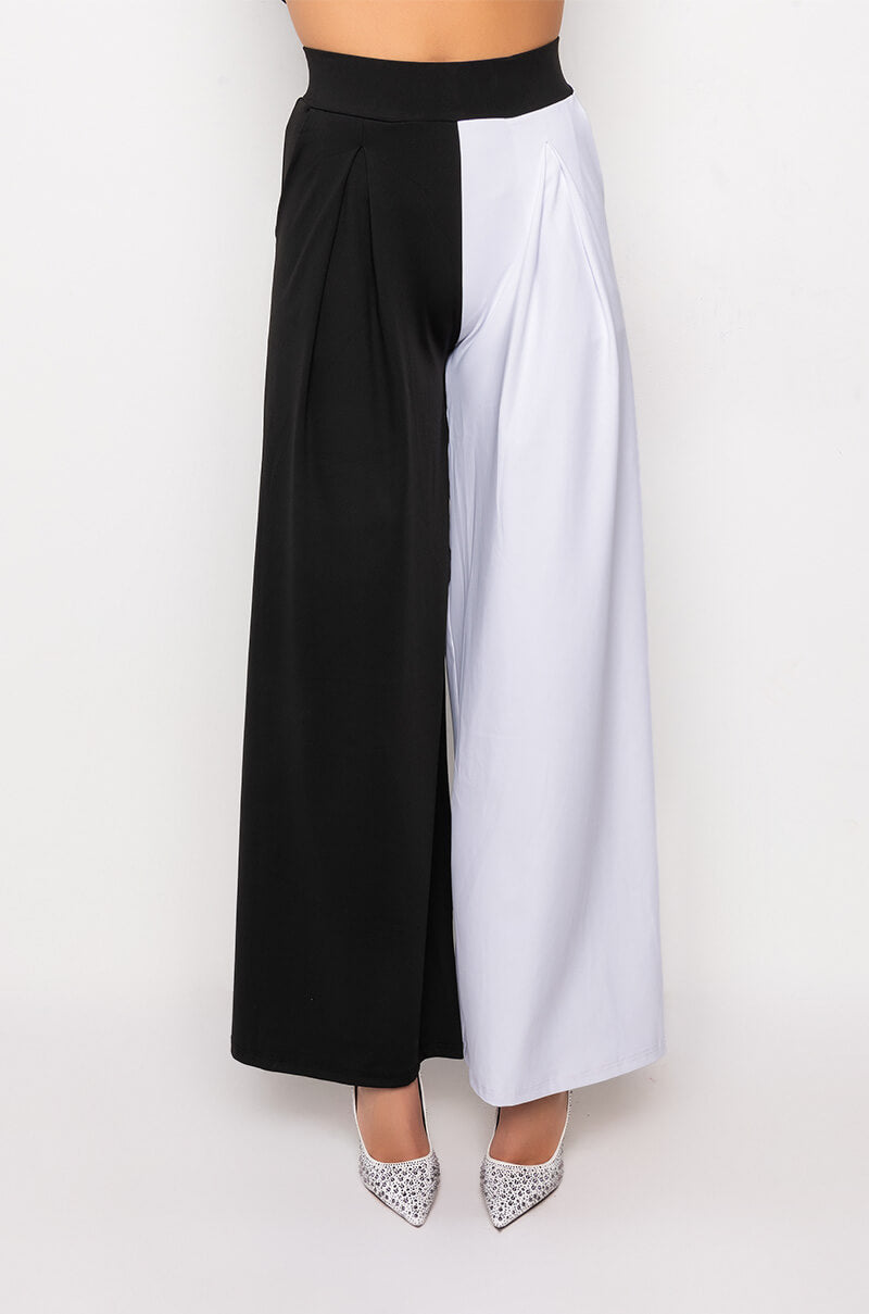 Back View Strut About Colorblock Palazzo Pant view 3