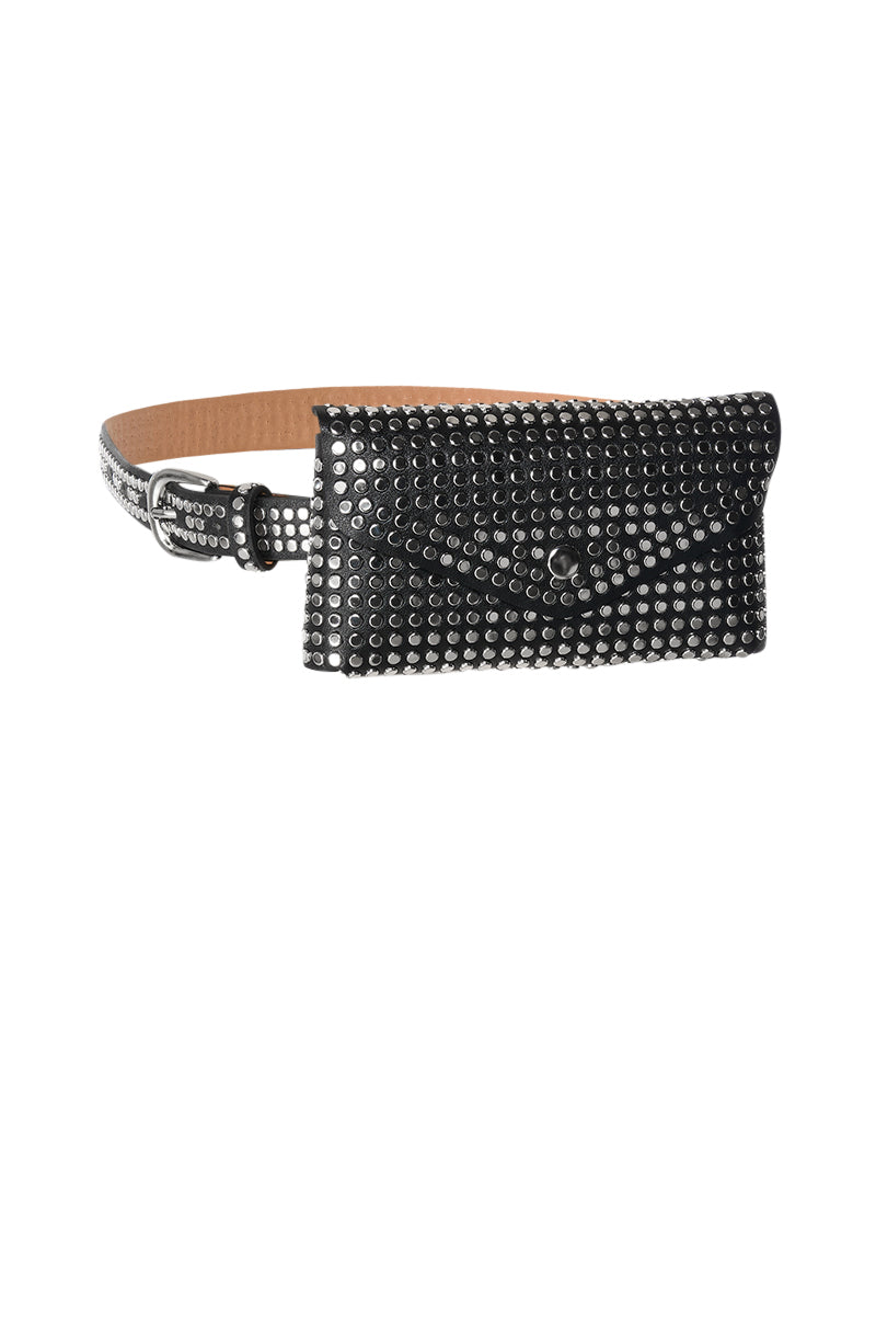 Back View Studded Fanny Pack Belt 2