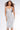 Front View Stunna Mesh Rhinestone Trim Midi Dress