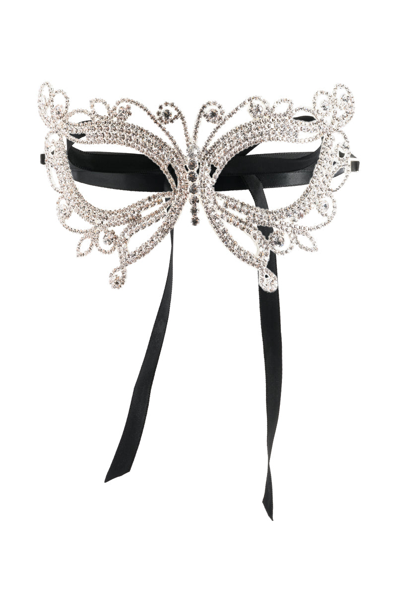 Side View Stunning Rhinestone Mask