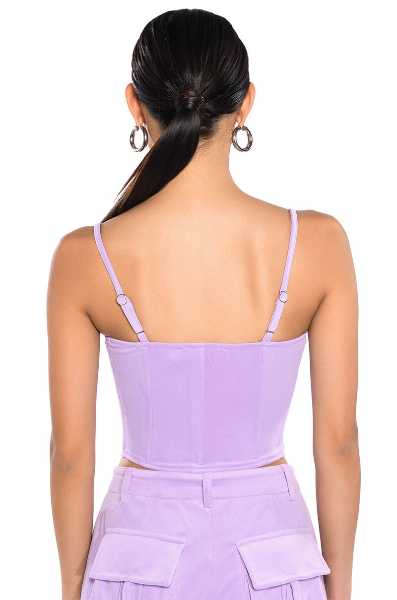 Extra View Stylist Velvet Corset Top