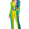 Front View Summer Breeze Pleated Tie Front Top And Pant Set