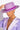 Front View Summer Criminal Chain Purple Straw Hat