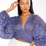 Front View Summer Dreams Lace Long Sleeve Top