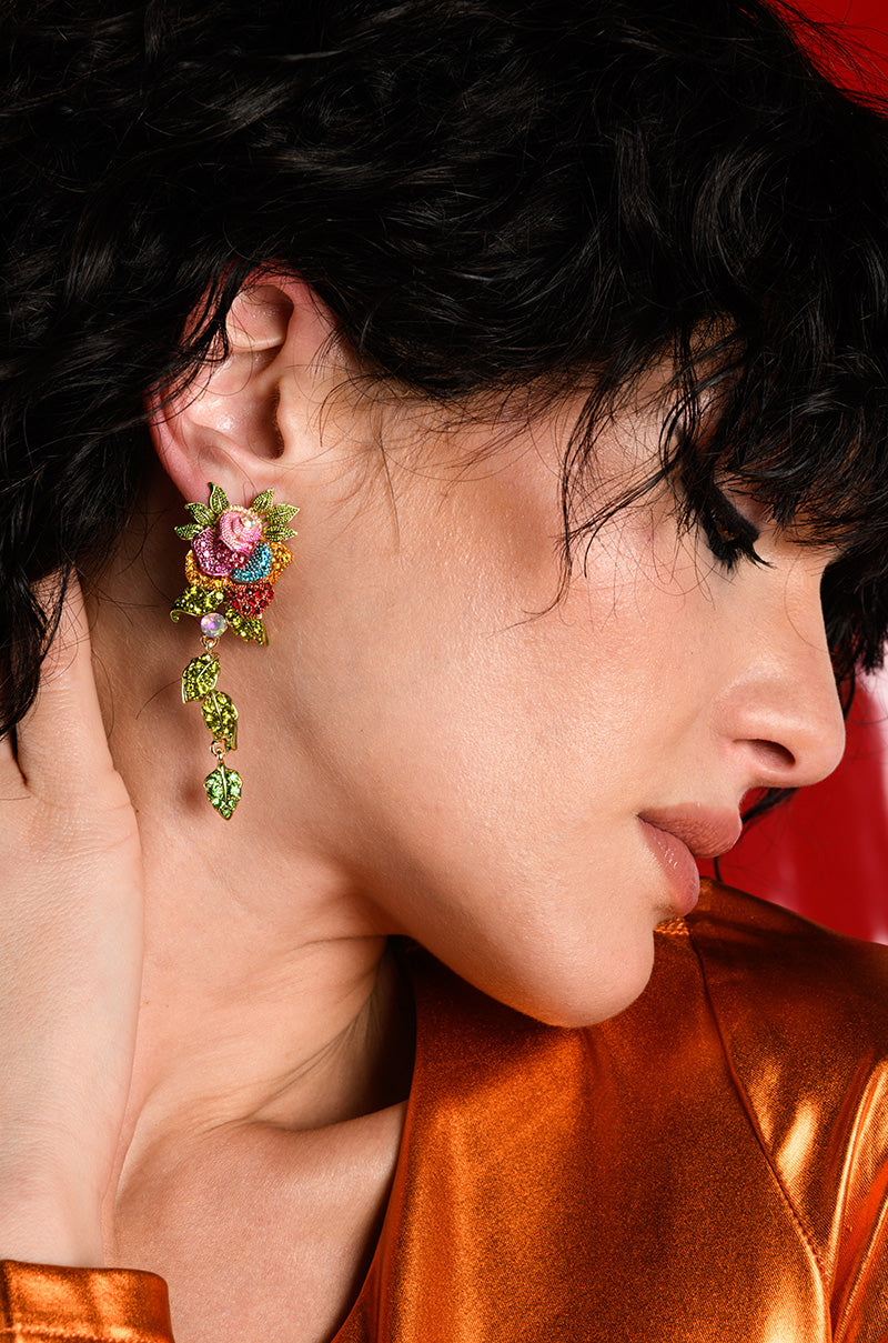 Front View Summer Garden Dangle Earring 0