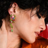 Front View Summer Garden Dangle Earring