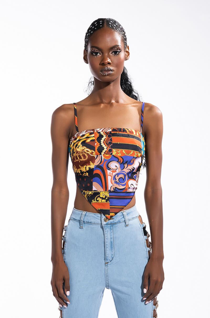 Back View Summer Love Scarf Tie Back Blouse