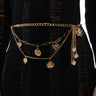 Front View Sun Goddess Chain Belt