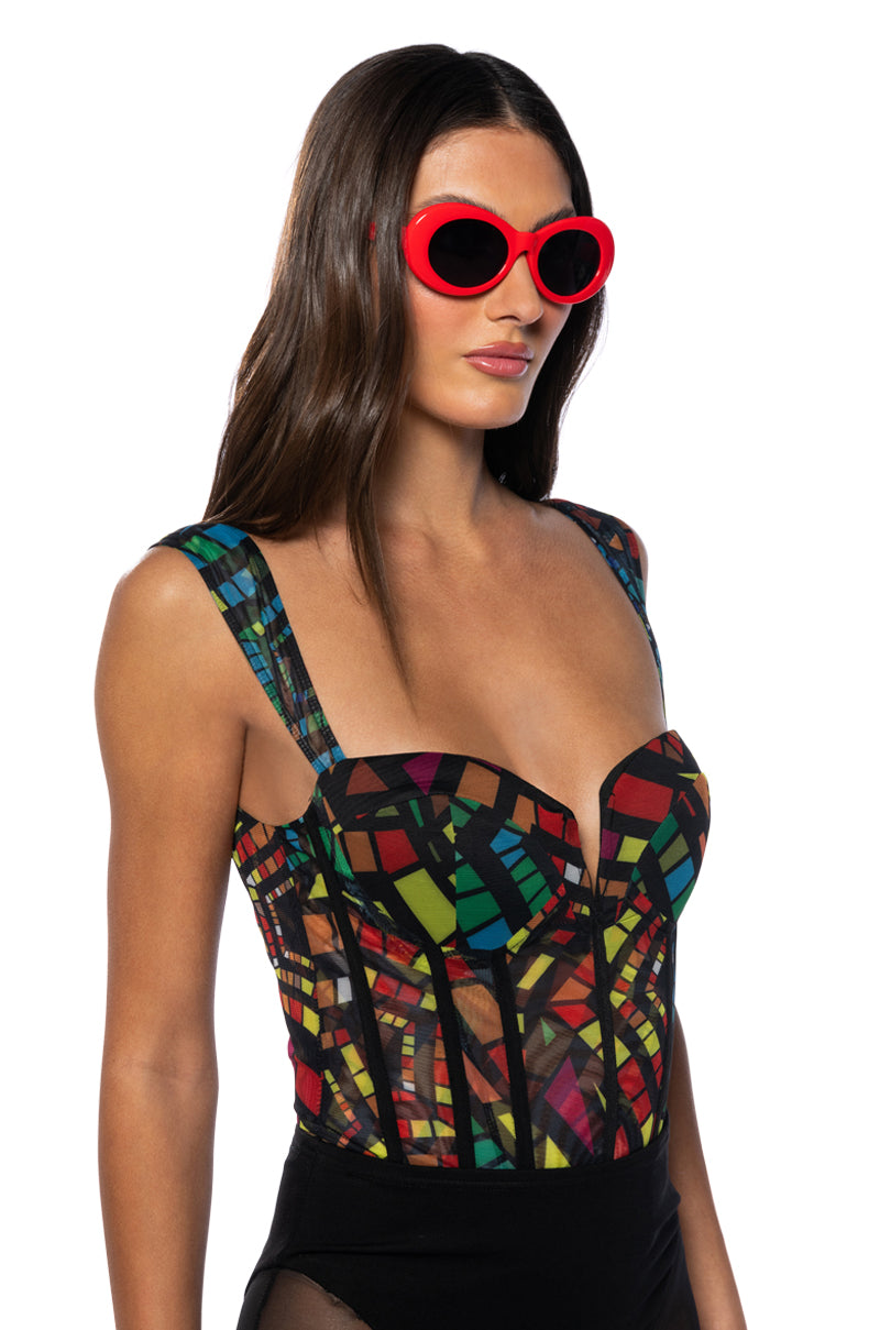 Side View Sunday Candy Mesh Corset 2