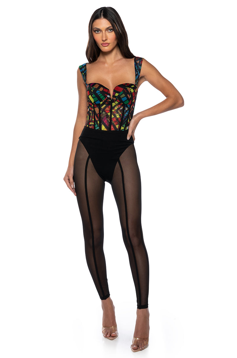 Back View Sunday Candy Mesh Corset 3