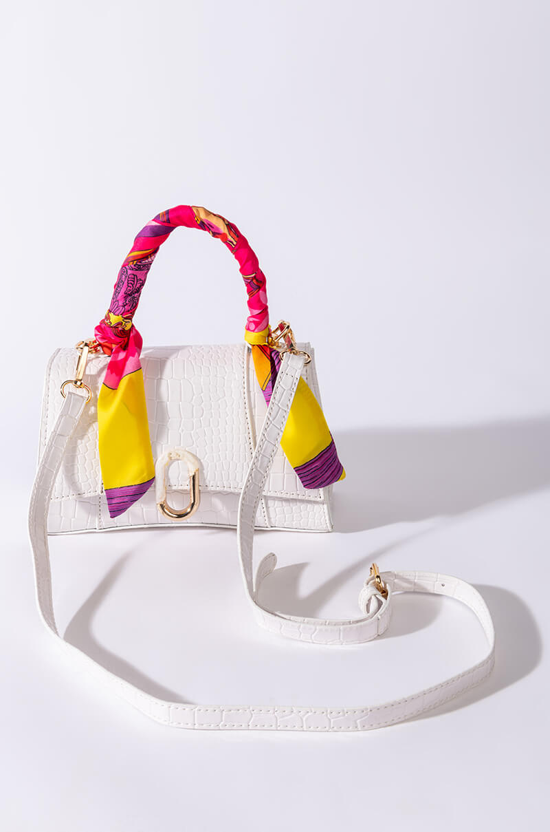 Back View Sundream Batwing White Scarf Purse