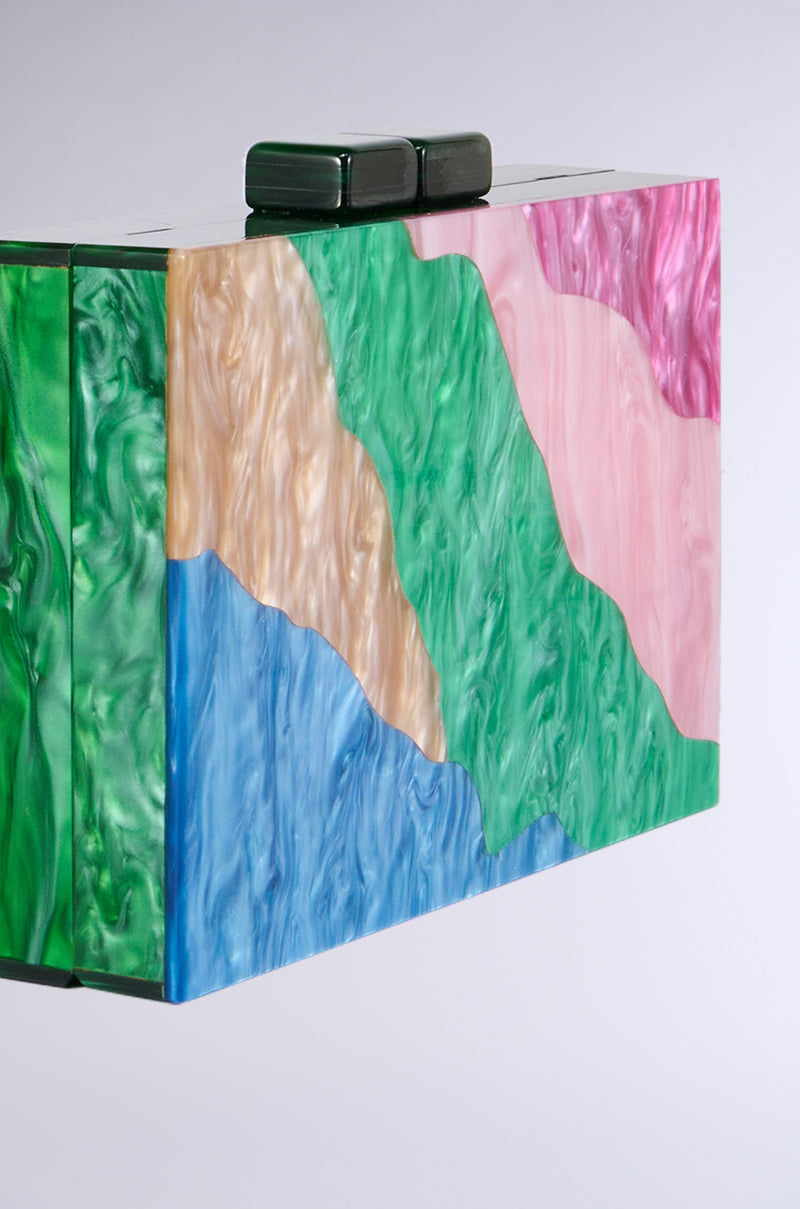 Detail View Sunkissed Acrylic Clutch