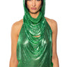 Front View Sunna Metal Chain Top With A Hood