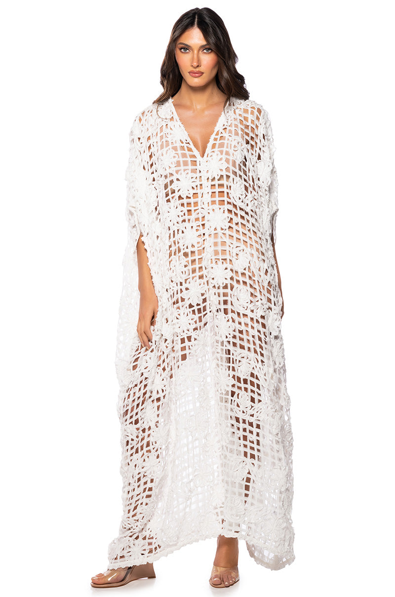 SASHA DEEP V OVERSIZED LACE JUMPSUIT view 0