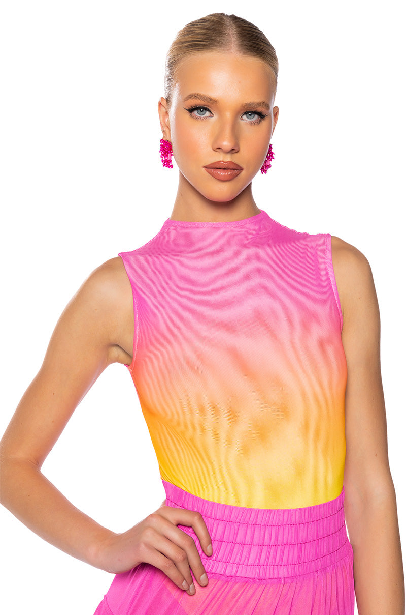 SUNRISE OMBRE MESH BODYSUIT view 0