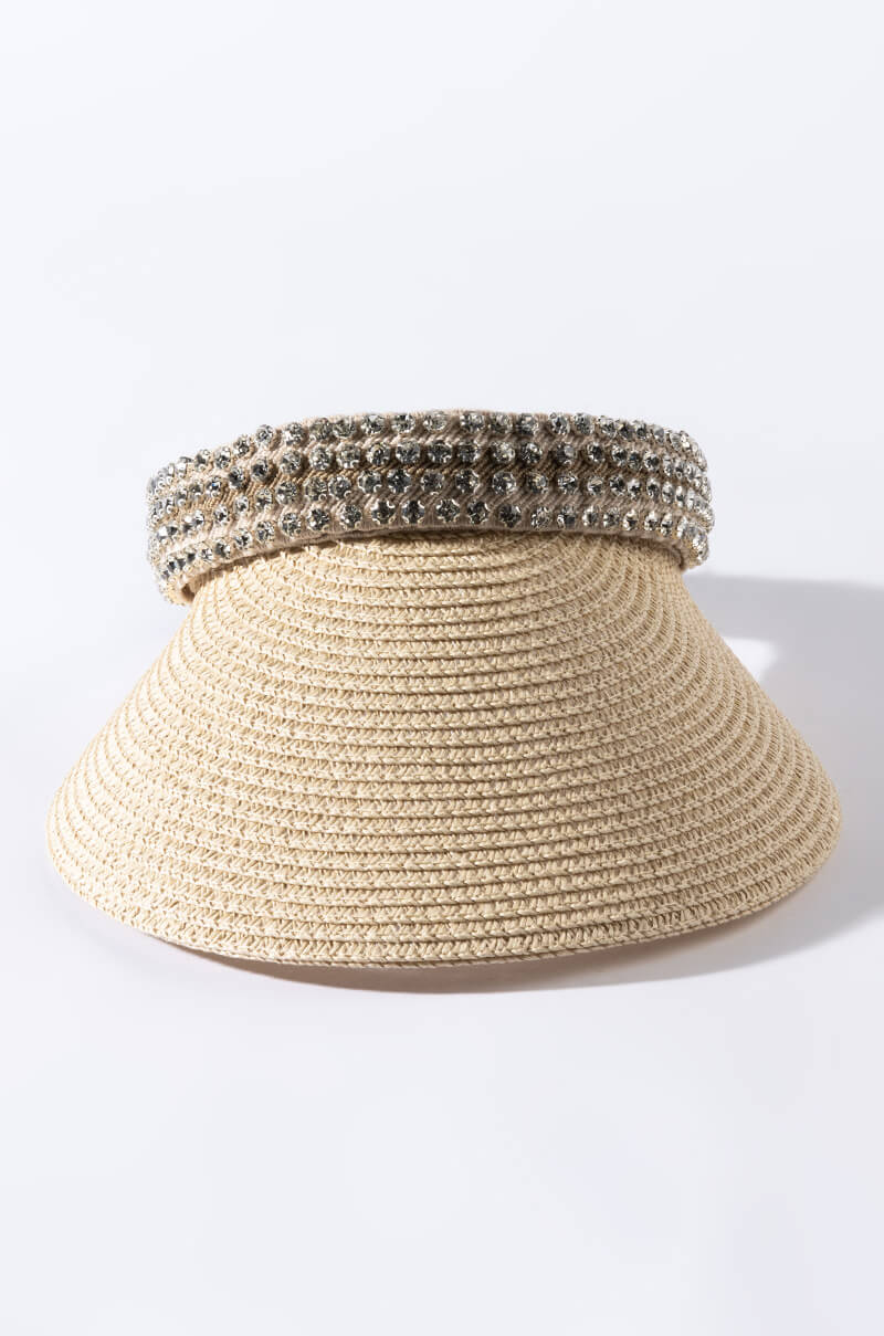 Back View Suns Out Rhinestone Sun Visor