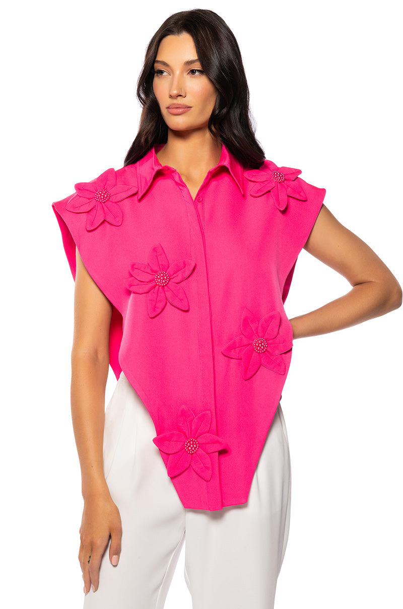 SUNSET BOULEVARD BUTTON DOWN BLOUSE view 0