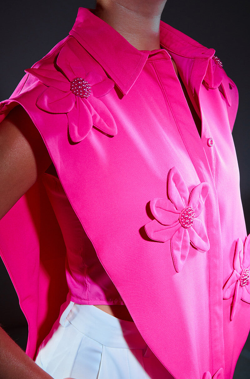 Extra View Sunset Boulevard Button Down Blouse