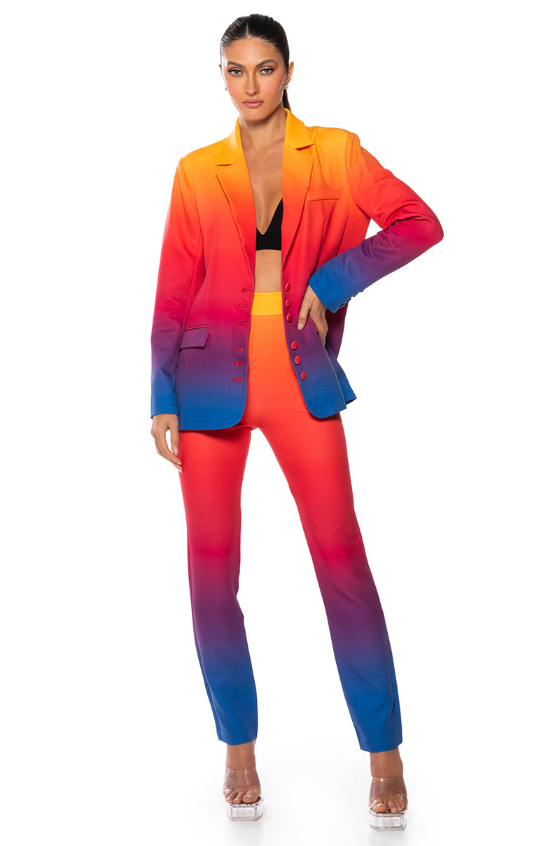 Side View Sunset In Paradise Ombre Skinny Pants 1