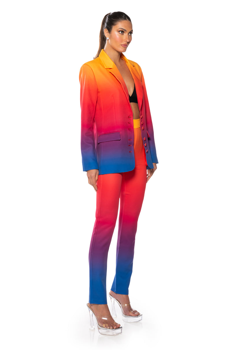 Back View Sunset In Paradise Ombre Skinny Pants 2