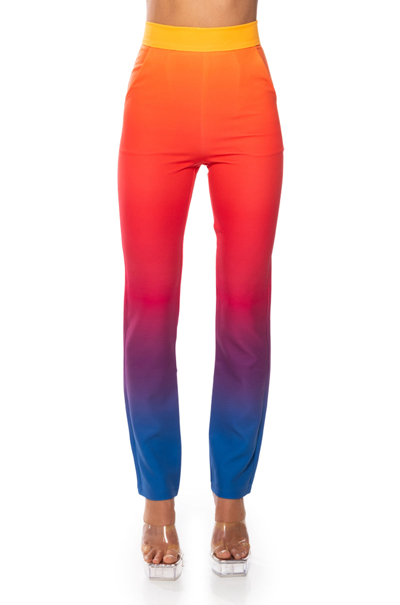 Detail View Sunset In Paradise Ombre Skinny Pants 3