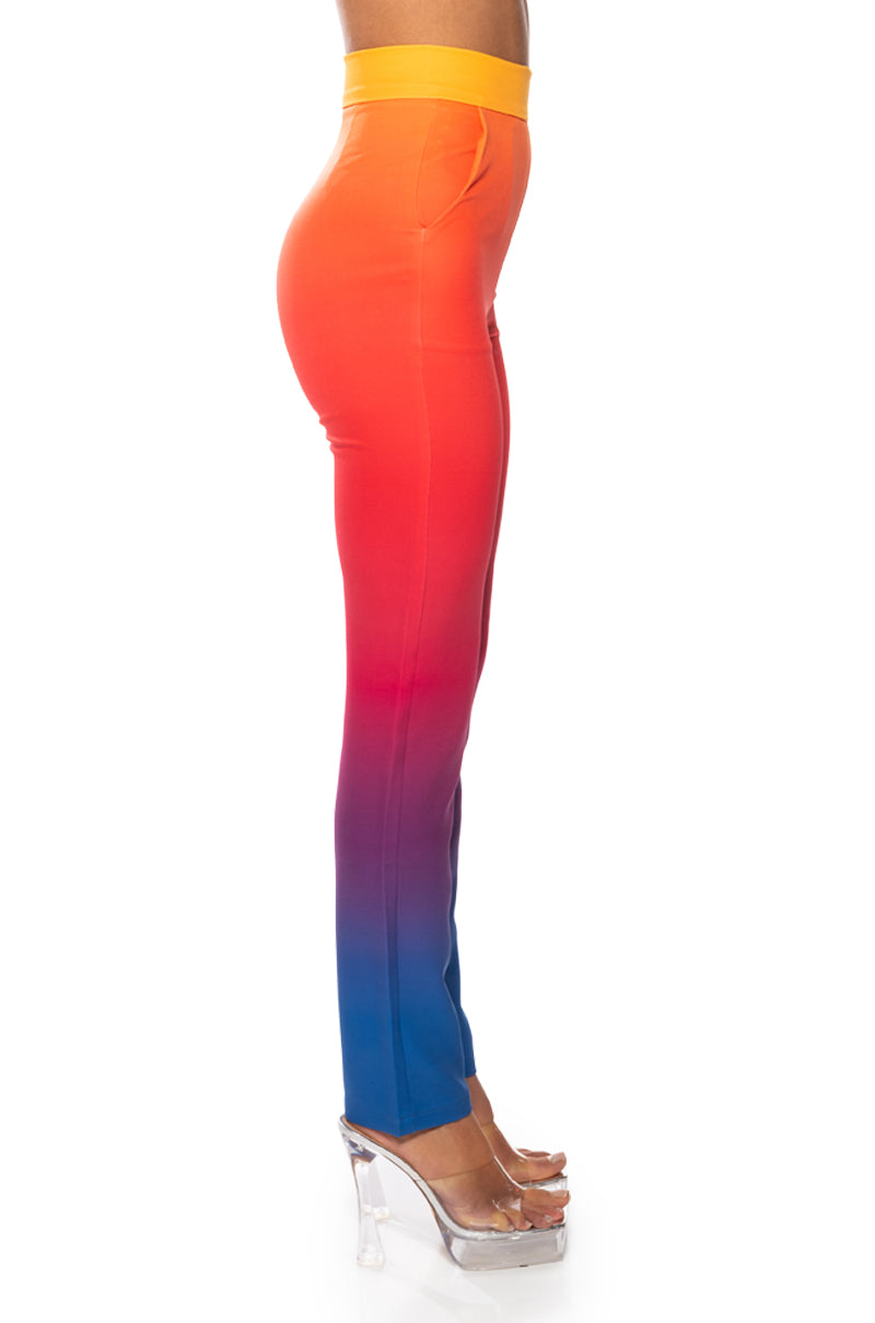 Full View Sunset In Paradise Ombre Skinny Pants 4