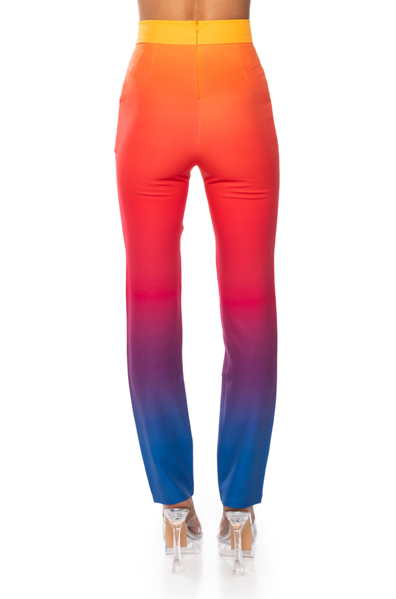Extra View Sunset In Paradise Ombre Skinny Pants 5