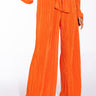 Front View Sunset Plisse Palazzo Pant