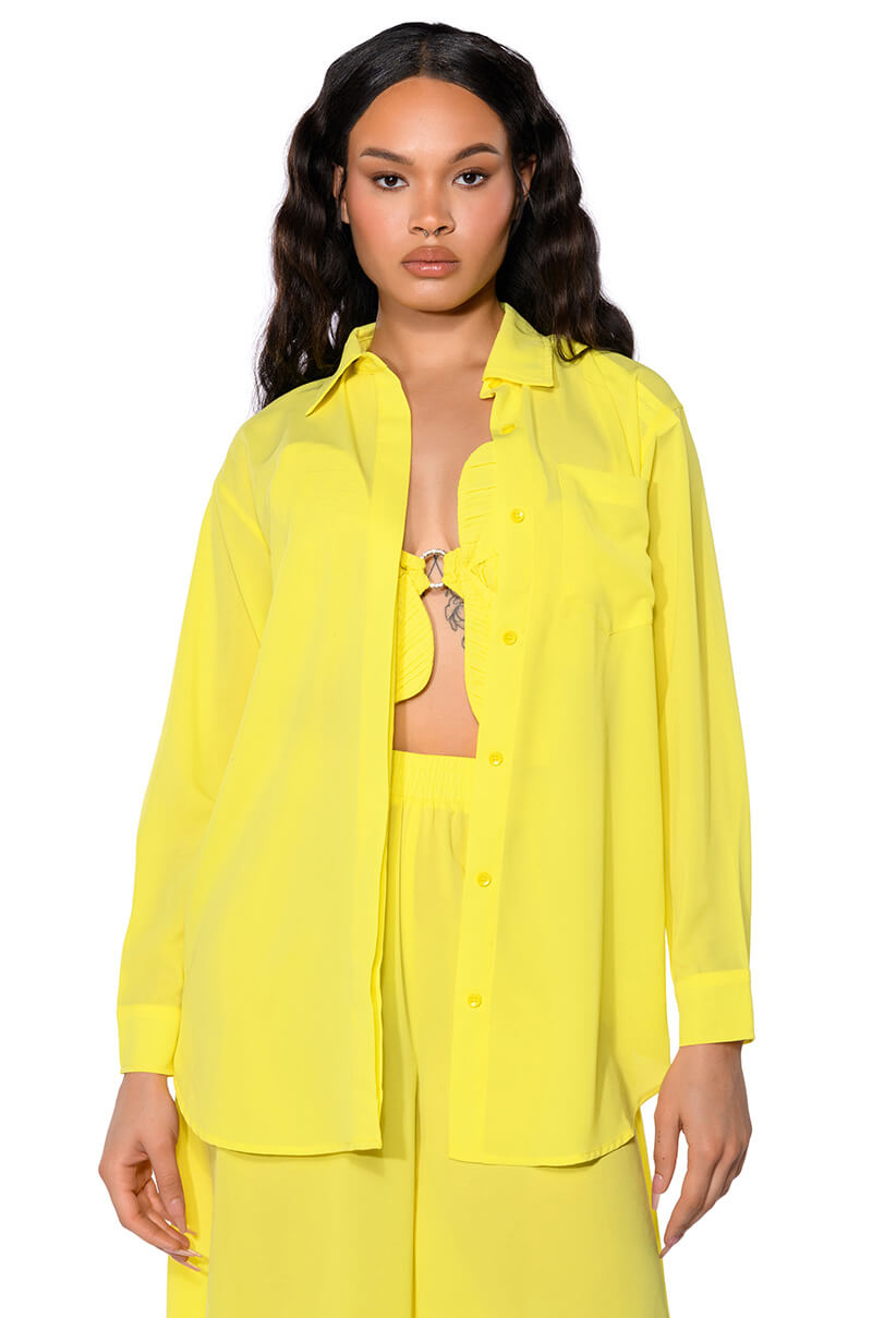 Front View Sunshine Baby Button Down Blouse