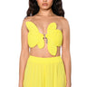 Front View Sunshine Baby Strapless Crop Top