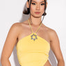 Front View Sunshine Pendant Detail Halterneck Top