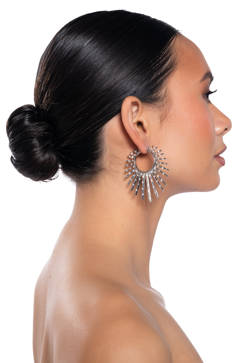 Front View Super Ego Hoop Earring