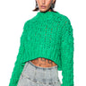 Front View Super Shy Chunky Knit Dolman Sleeve Sweater