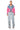 Extra View Supernova Mixed Media Denim Bomber In Pink