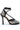 Front View Superstar Status Square Toe Netted Strappy Pump In Black