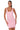 Front View Surrounded By Time Bodycon Mini Dress In Pink