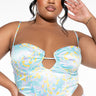 Front View Sweet Escape Satin Bustier Tank