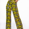 Front View Sweet Escape Sequin Plaid Wide Leg Pant