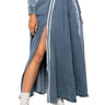 Front View Sweet Nothings Striped Denim Maxi Skirt