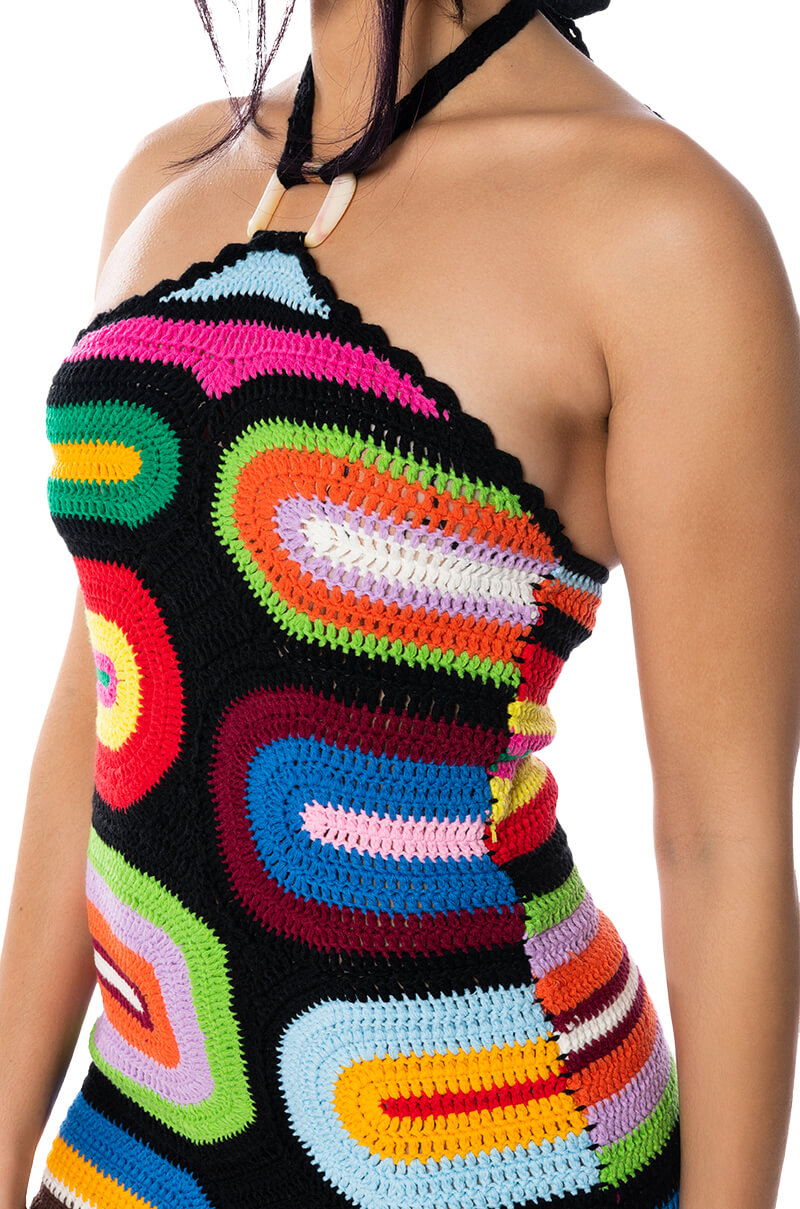 SWEETER THAN HONEY KNIT HALTER NECK MINI DRESS AKIRA SWEETER THAN HONEY KNIT HALTER NECK MINI DRESS AKIRA