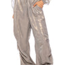 Front View Take A Break Lightweight Parachute Pant In Grey