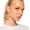 Front View Take A Seat Embellished Statement Earrings