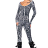 Front View Take It From Me Acid Wash Jumpsuit