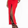 Front View Take It To The Limit Ribbed Midi Skirt