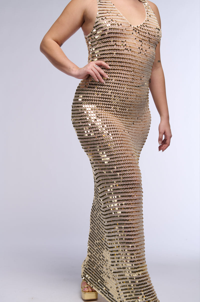 Extra View Take Me To Ibiza Sequin Maxi Dress