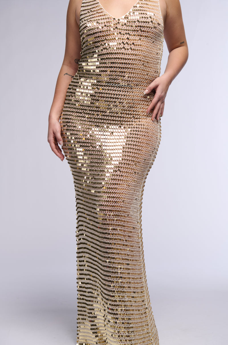 Extra View Take Me To Ibiza Sequin Maxi Dress